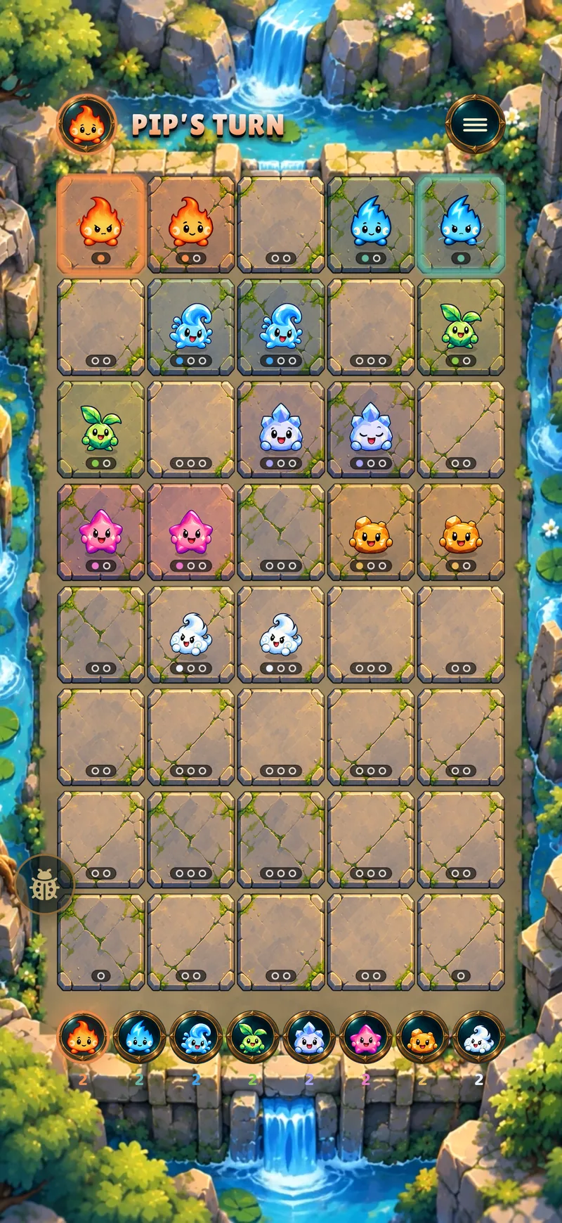 Eight-player Burst Brawl match on one board